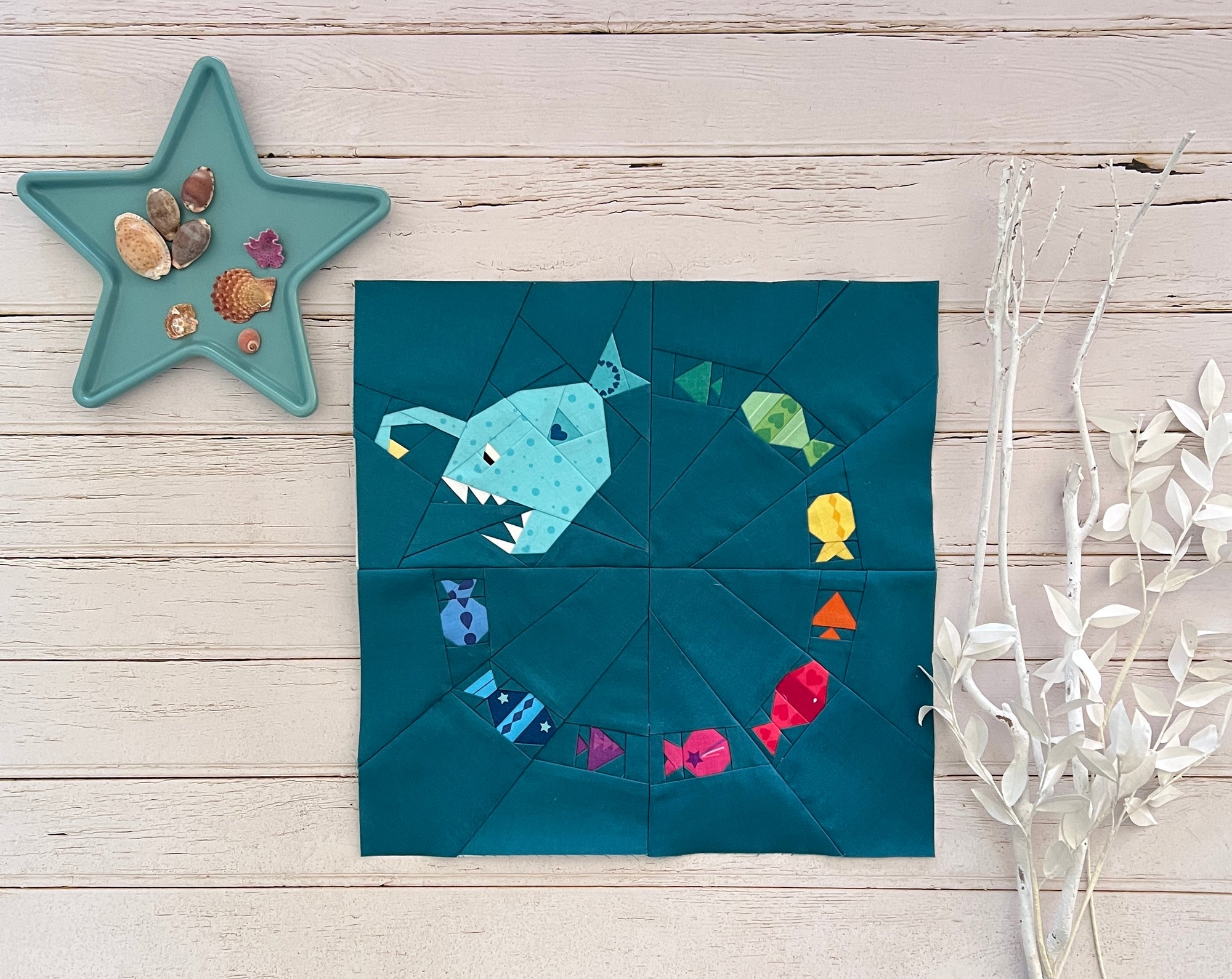fish food paper pieced pattern