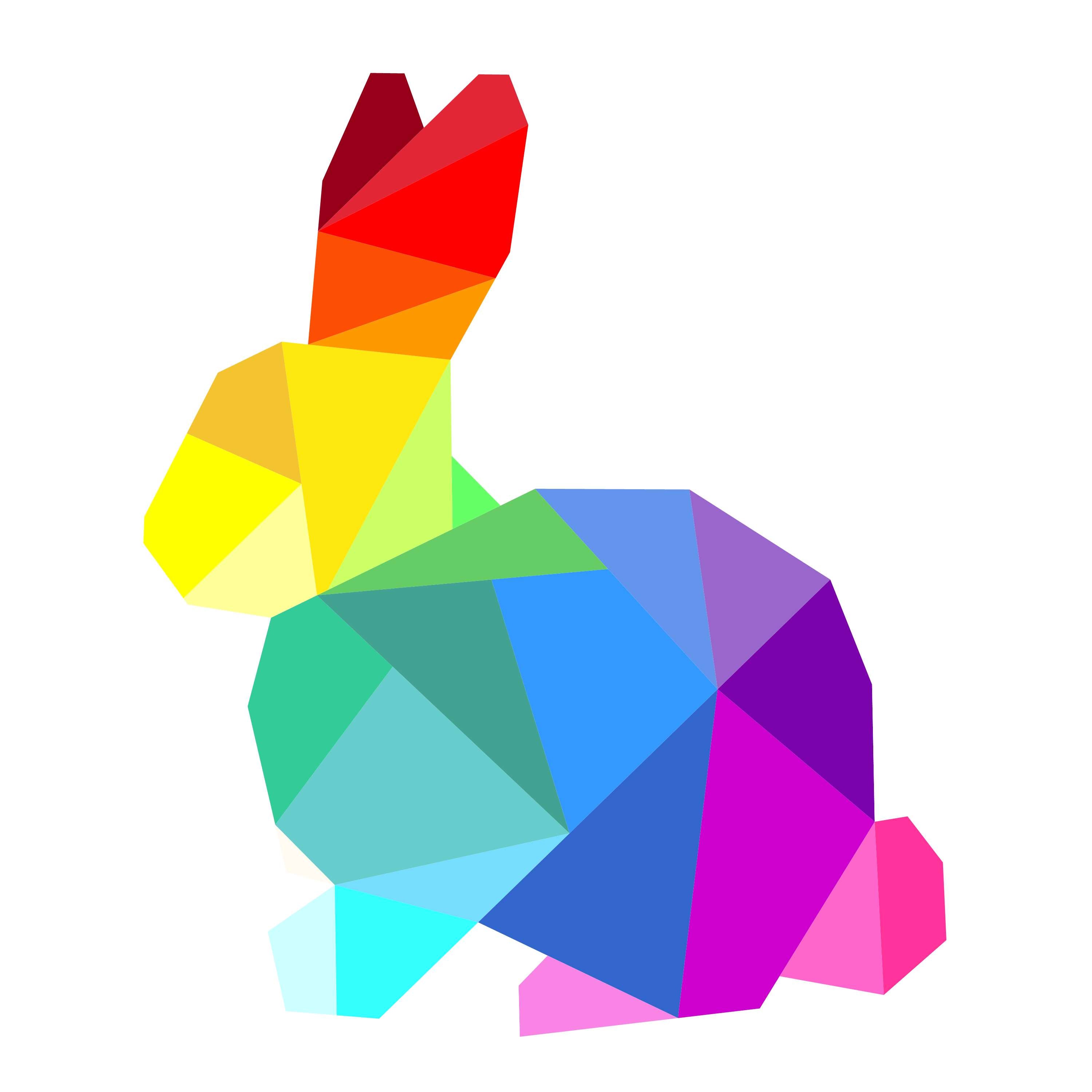 Geometric Rabbit Template Geometric Bunny Paper Pieced Pattern – Quiet Play Designs