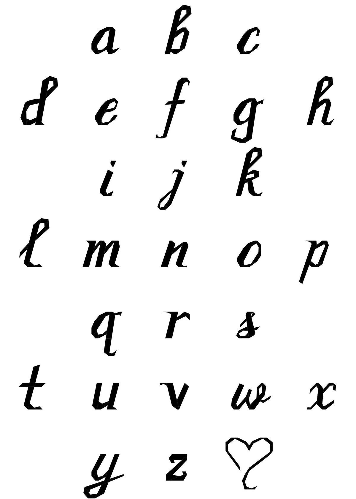 Cursive Lowercase Alphabet FPP Patterns | Foundation Paper Piecing ...