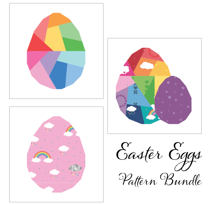 Easter Egg Paper pieced pattern bundle