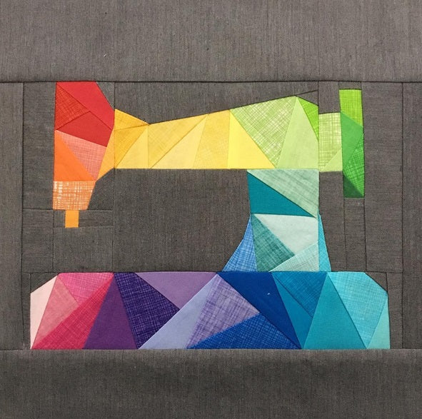 Print Machine Patterns Mini Geometric Sewing Machine Paper Pieced Pattern – Quiet Play Designs