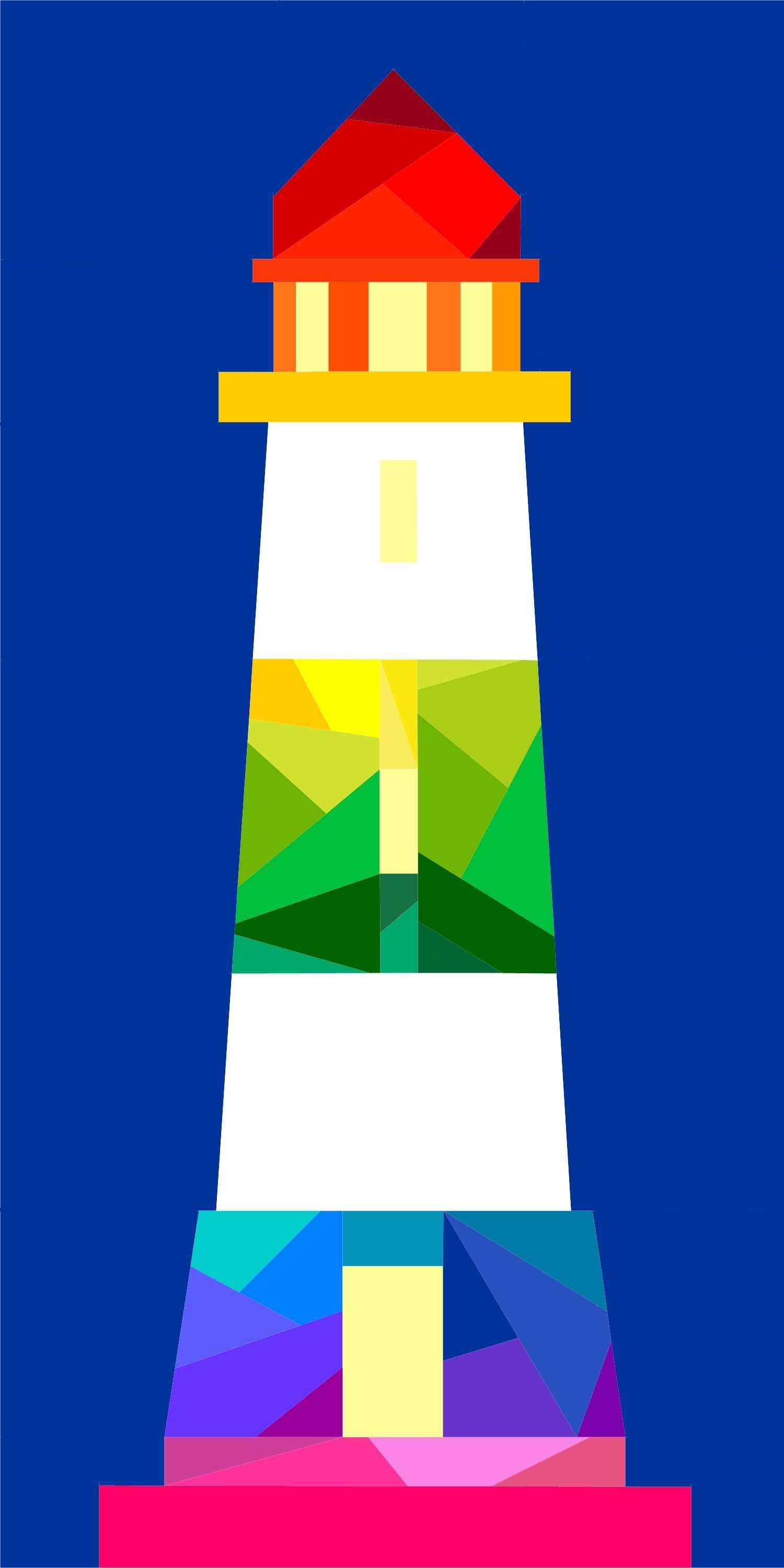 Geometric Lighthouse Paper Pieced Pattern – Quiet Play Designs