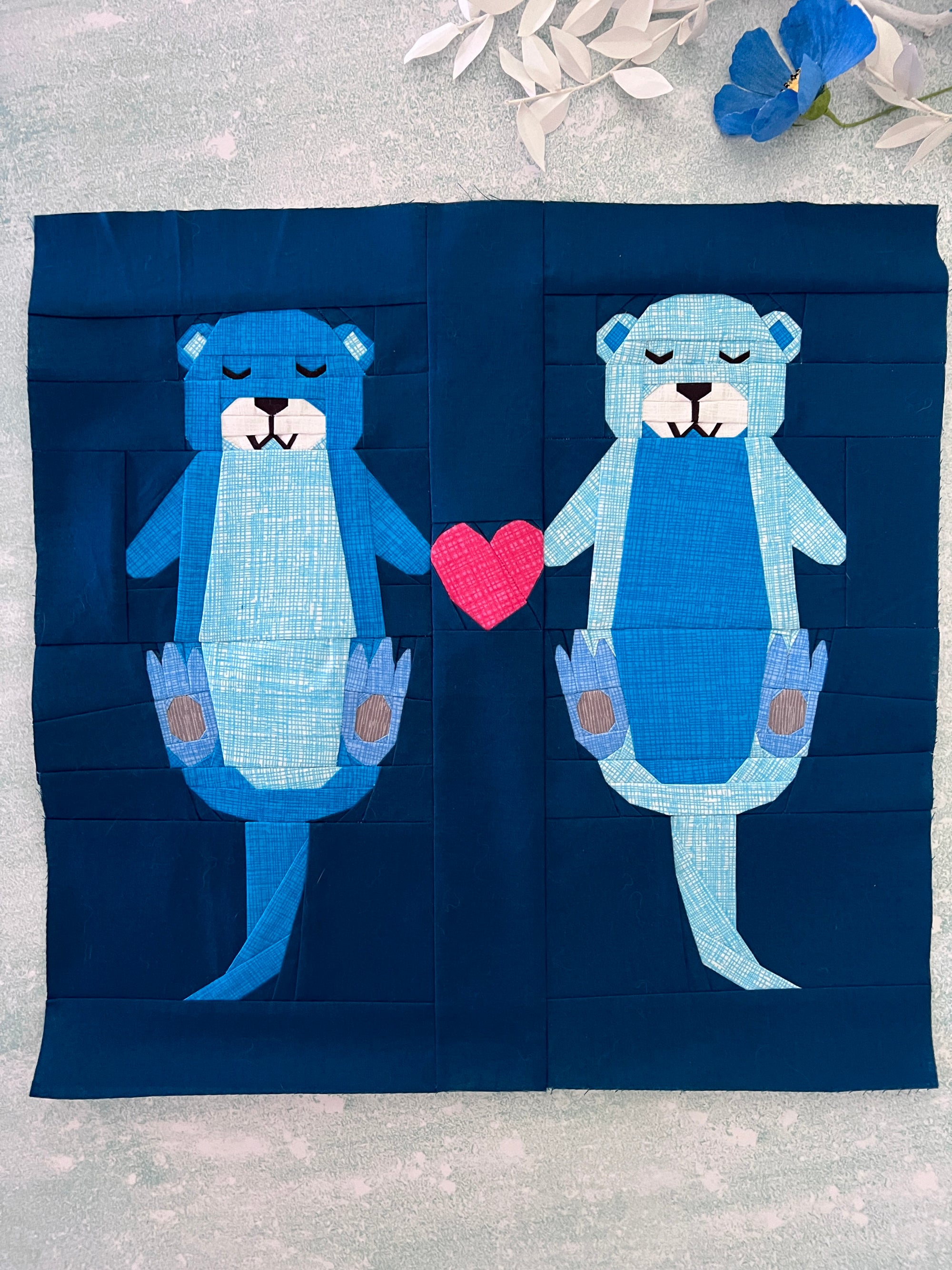 Otterly in Love Paper Pieced Pattern