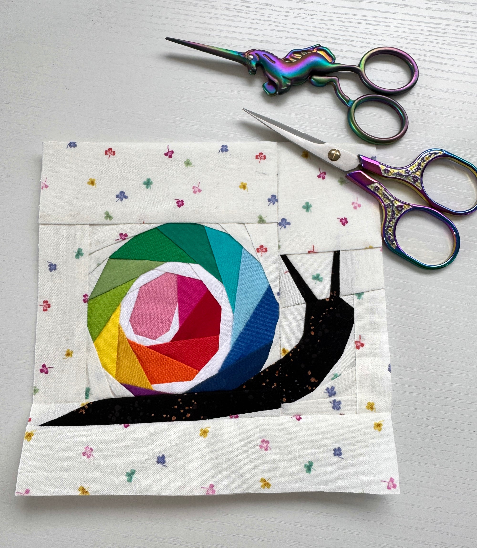 Swirly Snail Paper Pieced Pattern