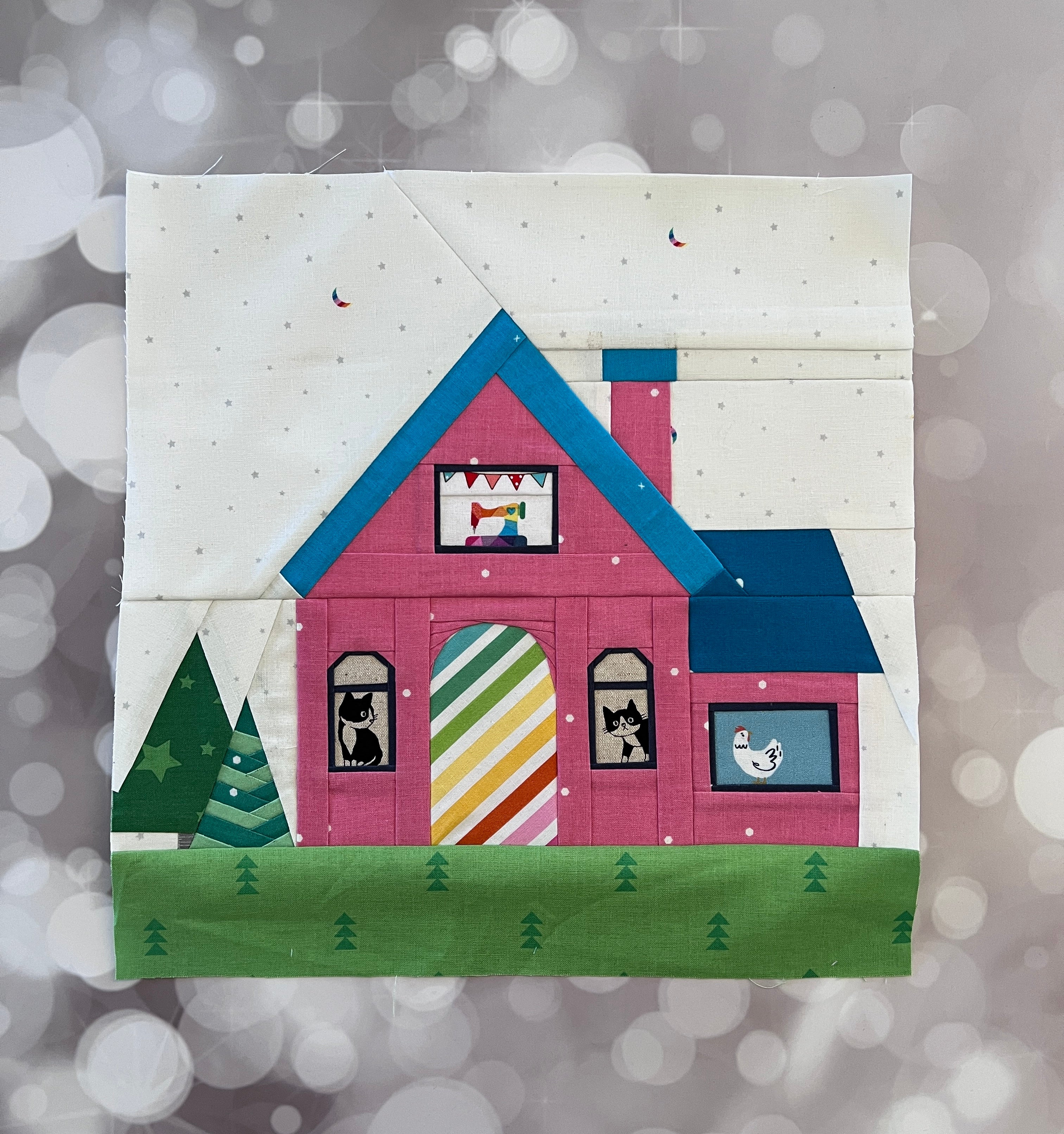 Coping House Pattern Cosy Cottage FPP Pattern | Foundation Paper Piecing – Quiet Play Designs