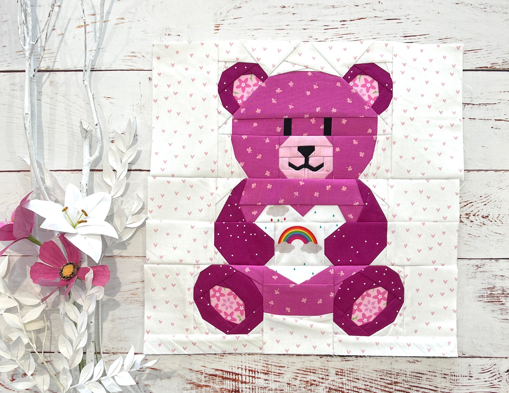 Bear Hug Paper Pieced Pattern