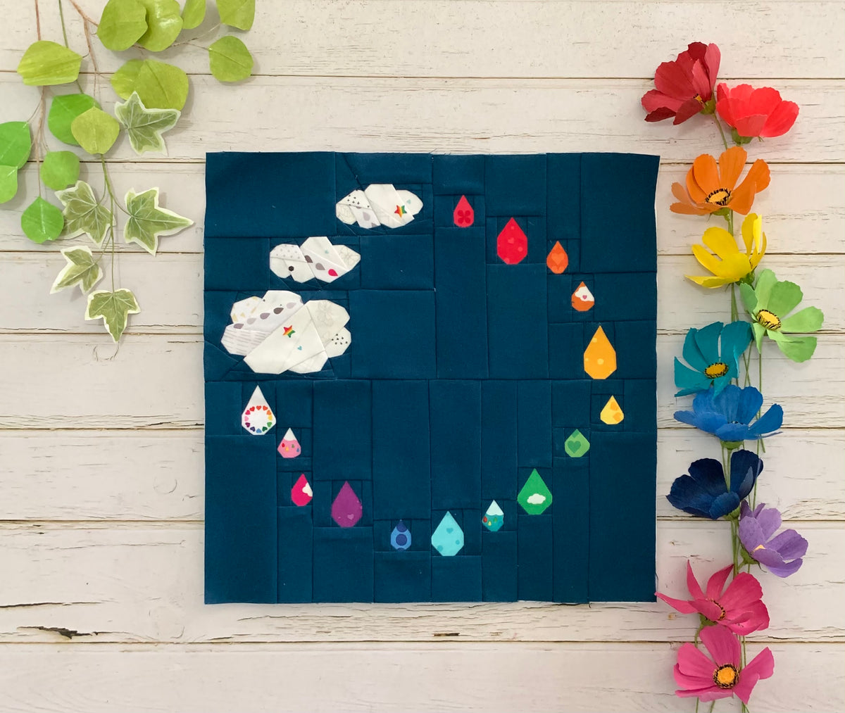 Raindrop Circlet Paper Pieced Pattern