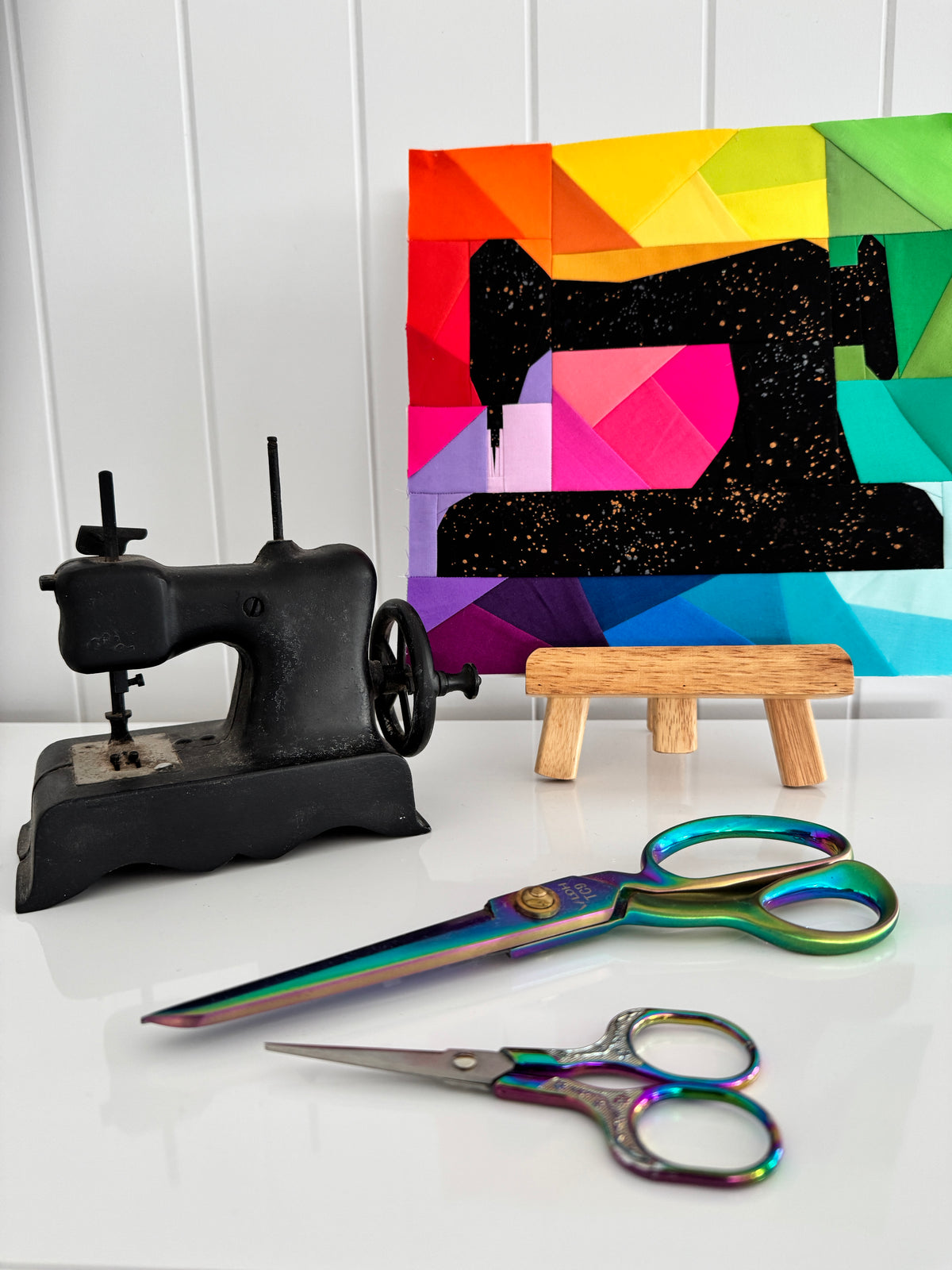 Sew in Rainbow Vintage Machine Paper Pieced Pattern
