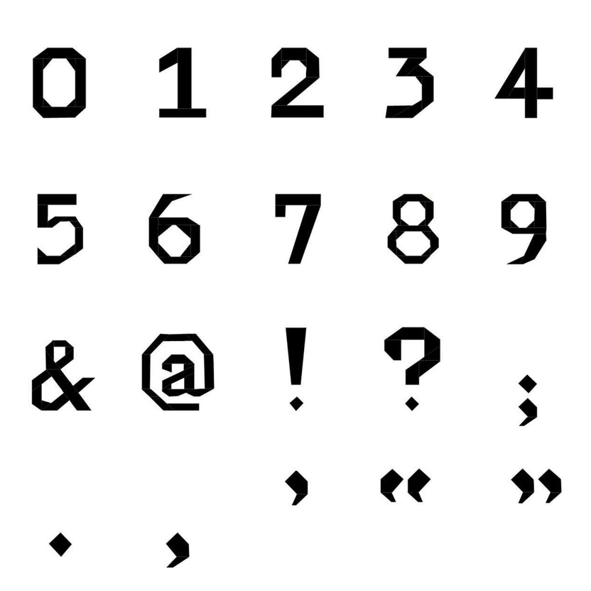 Just My Type Numbers and Punctuation FPP Patterns – Quiet Play Designs