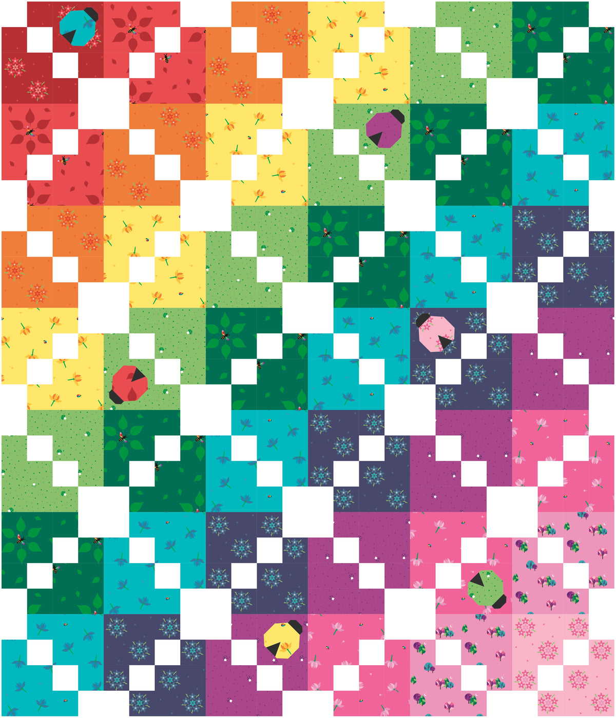 Pattern Plag Ladybug Lattice FPP Quilt Pattern | Foundation Paper Piecing – Quiet ...