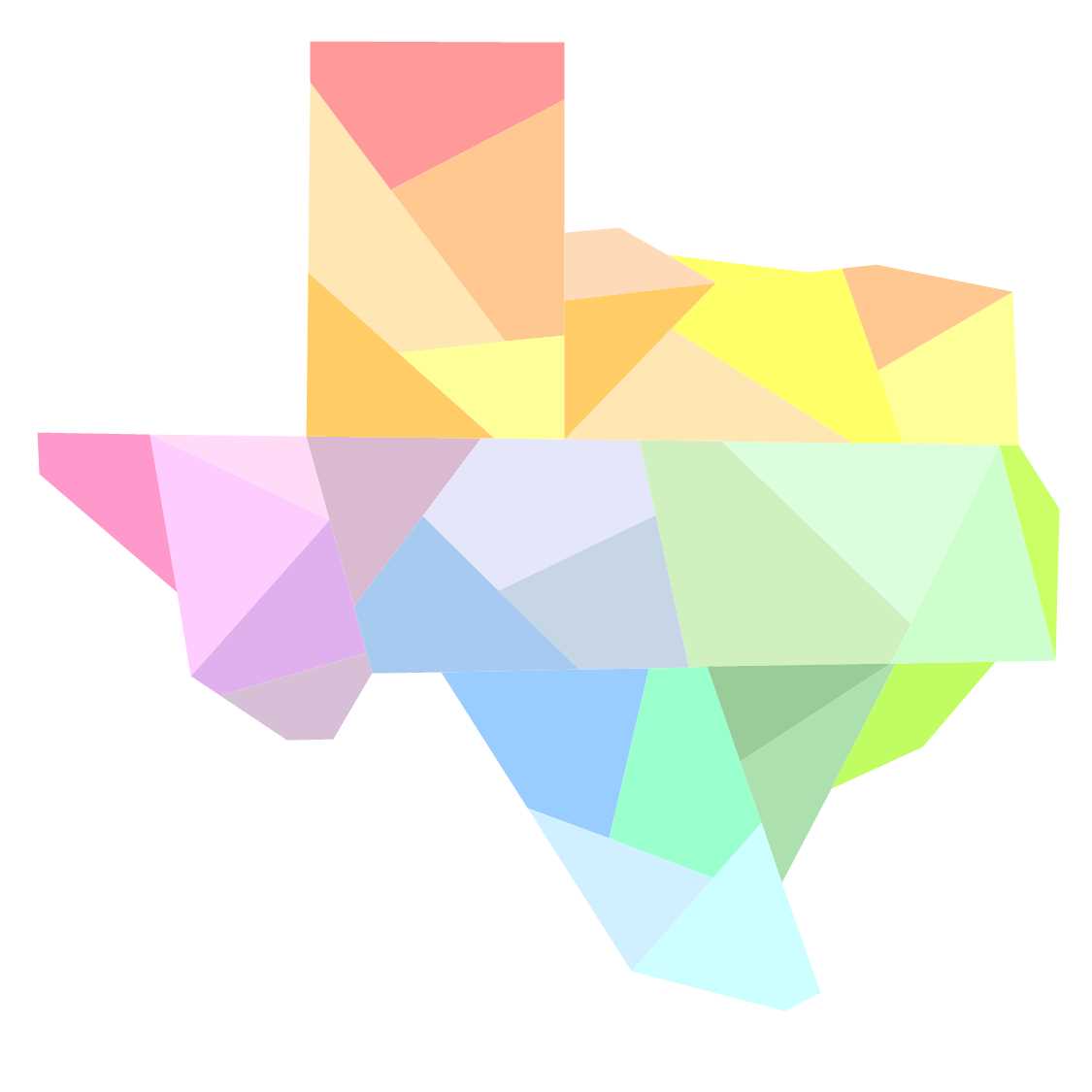 geometric Texas state paper pieced pattern