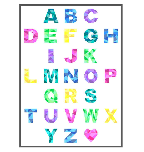Geometric Uppercase Alphabet Paper Pieced Patterns – Quiet Play Designs