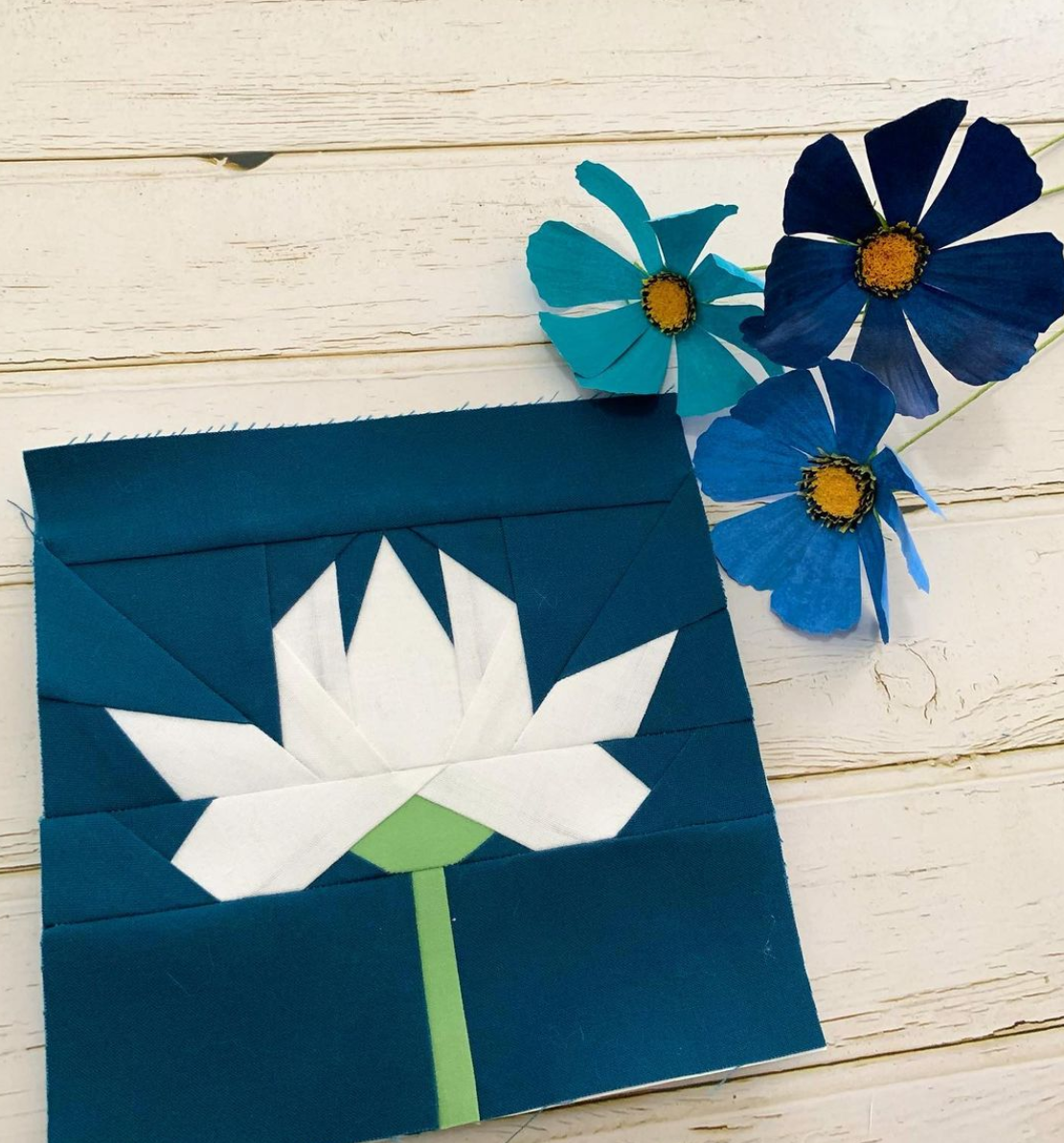 paper water lily flower Water Lily Paper Pieced Pattern – Quiet Play Designs