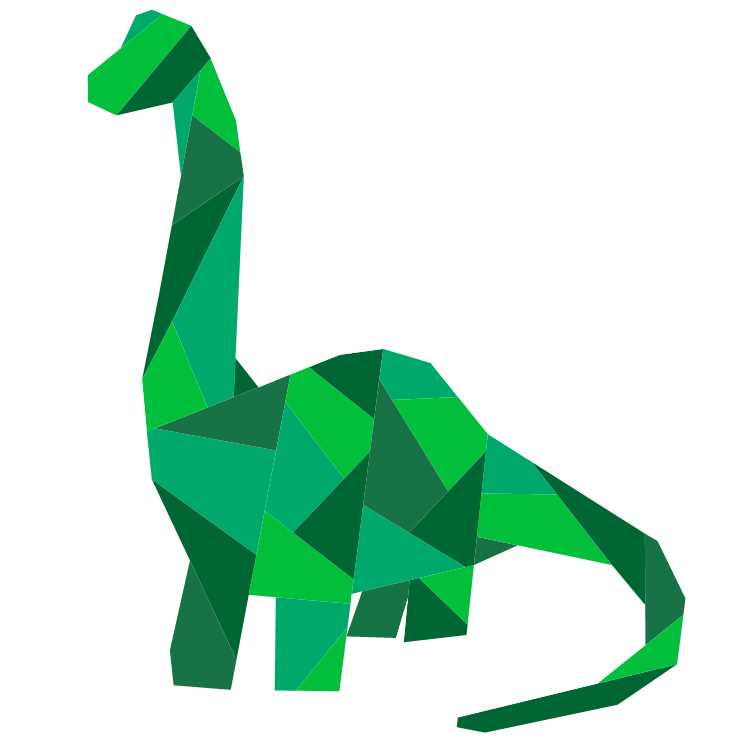 Parasaurolophus Geometric Dinosaur Paper Pieced Pattern