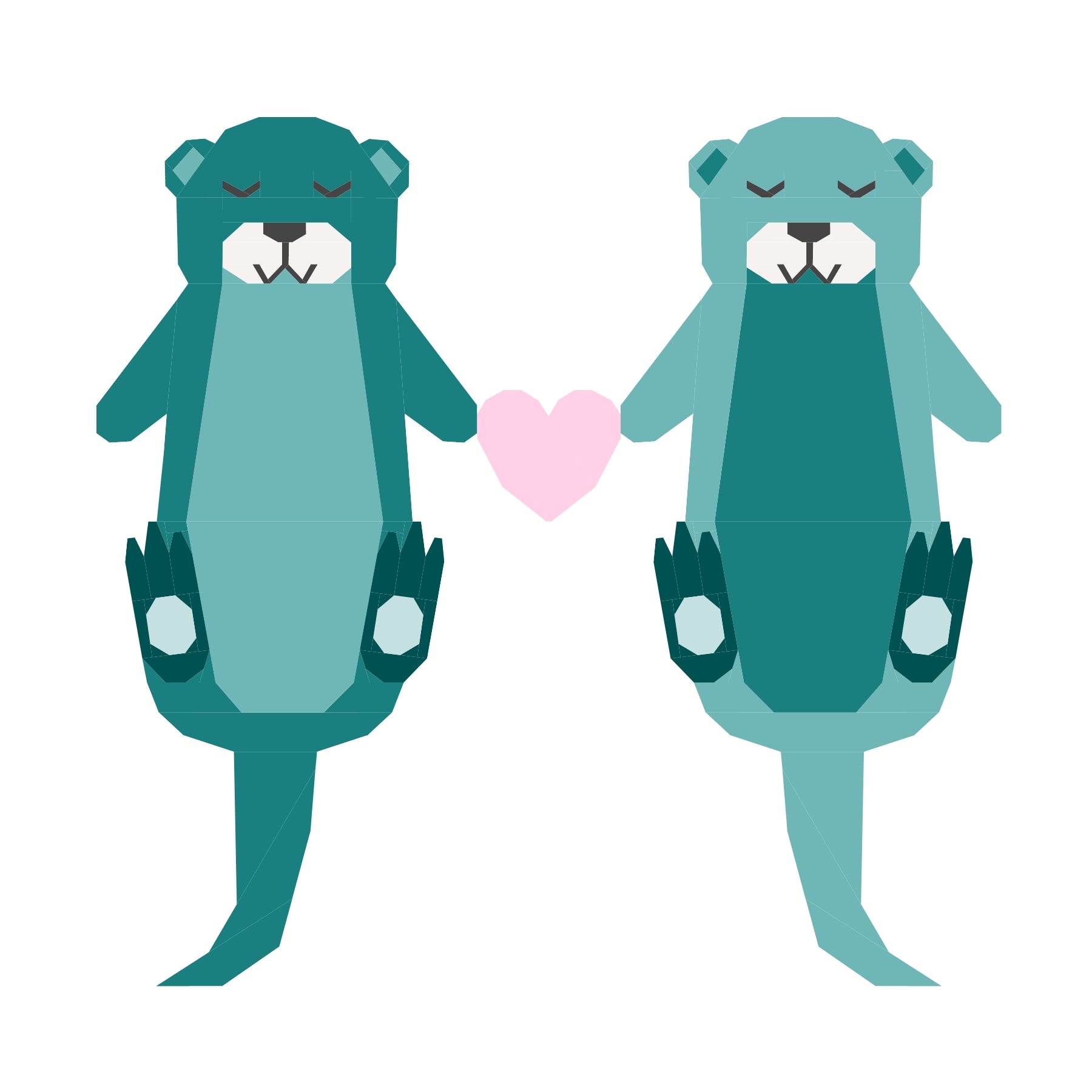 Otterly in Love Paper Pieced Pattern