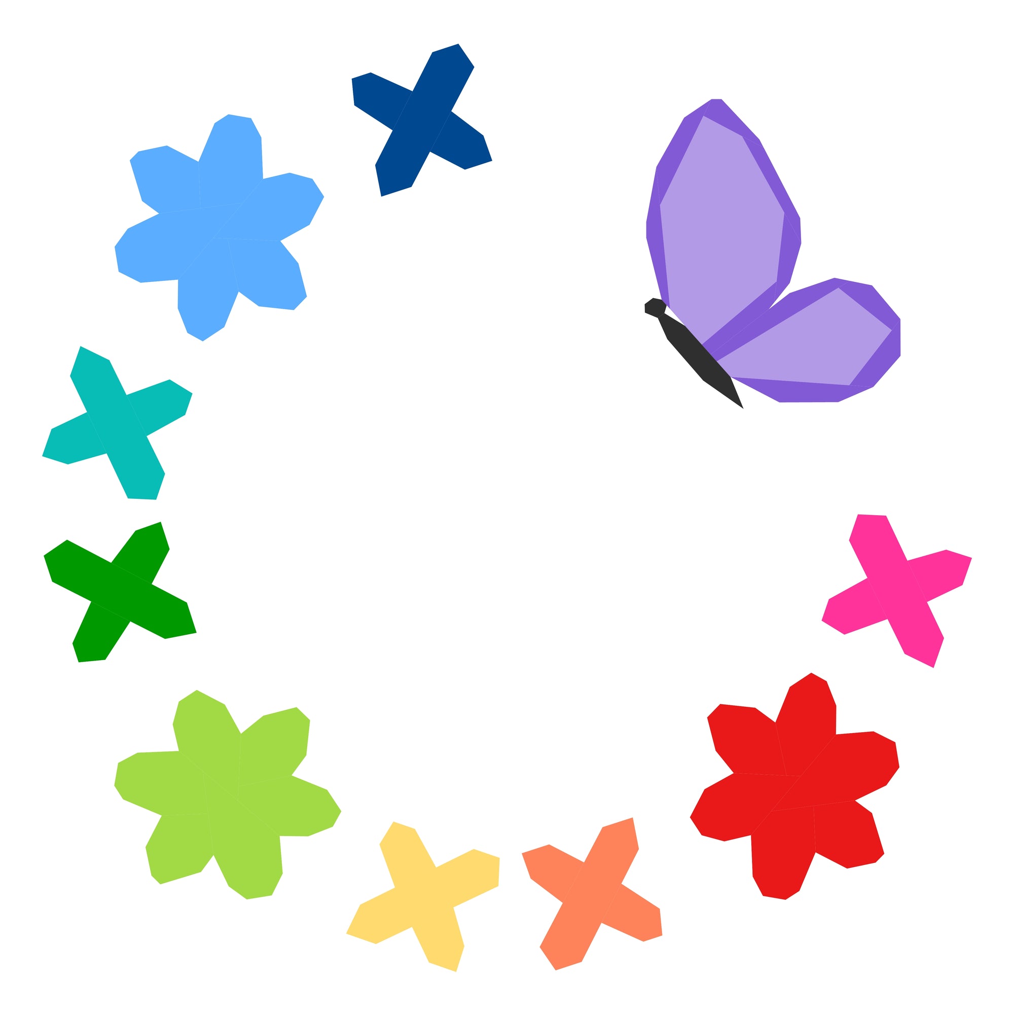 butterfly garland paper pieced pattern