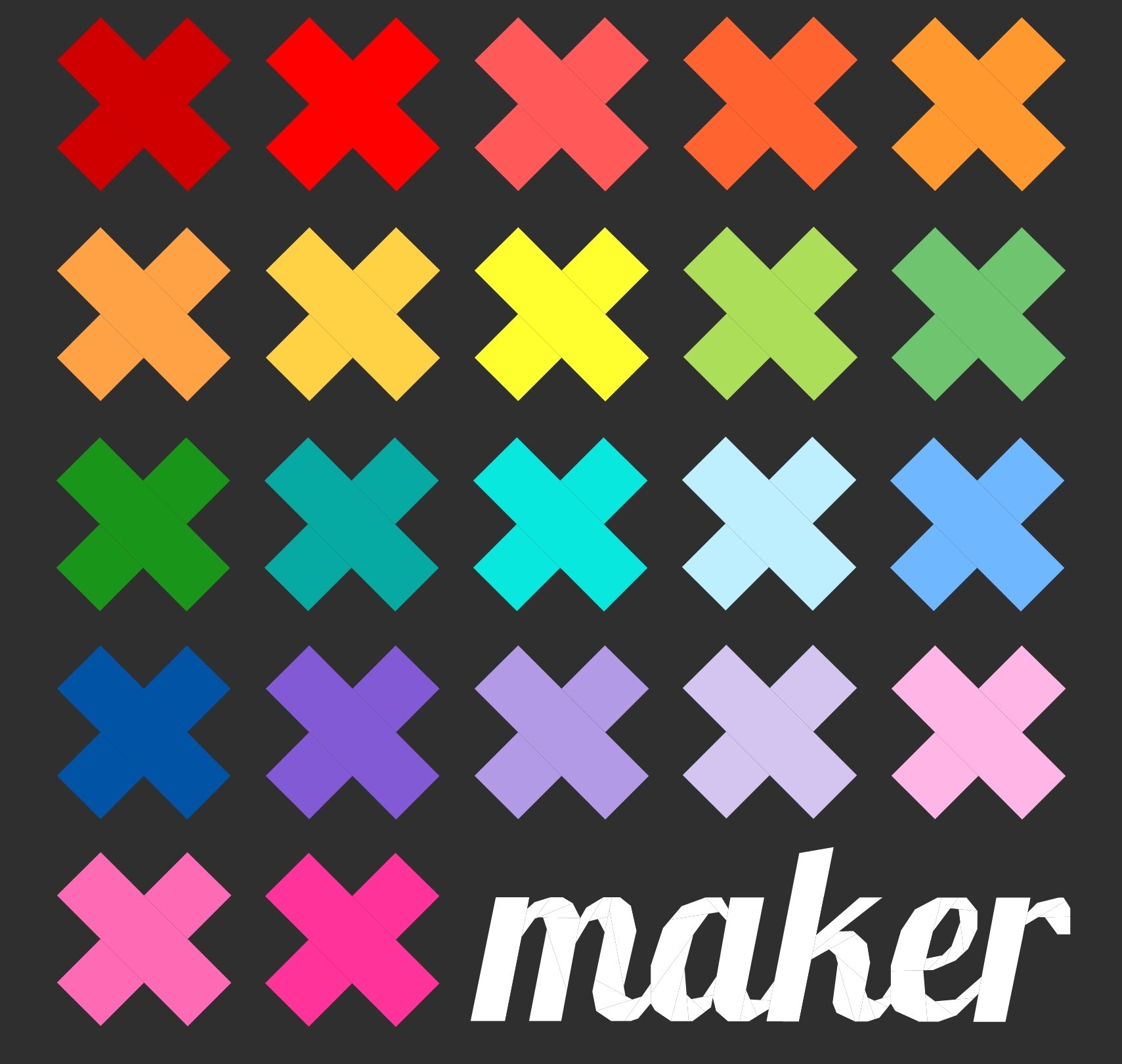 Maker at Heart Mini Quilt Paper pieced pattern black