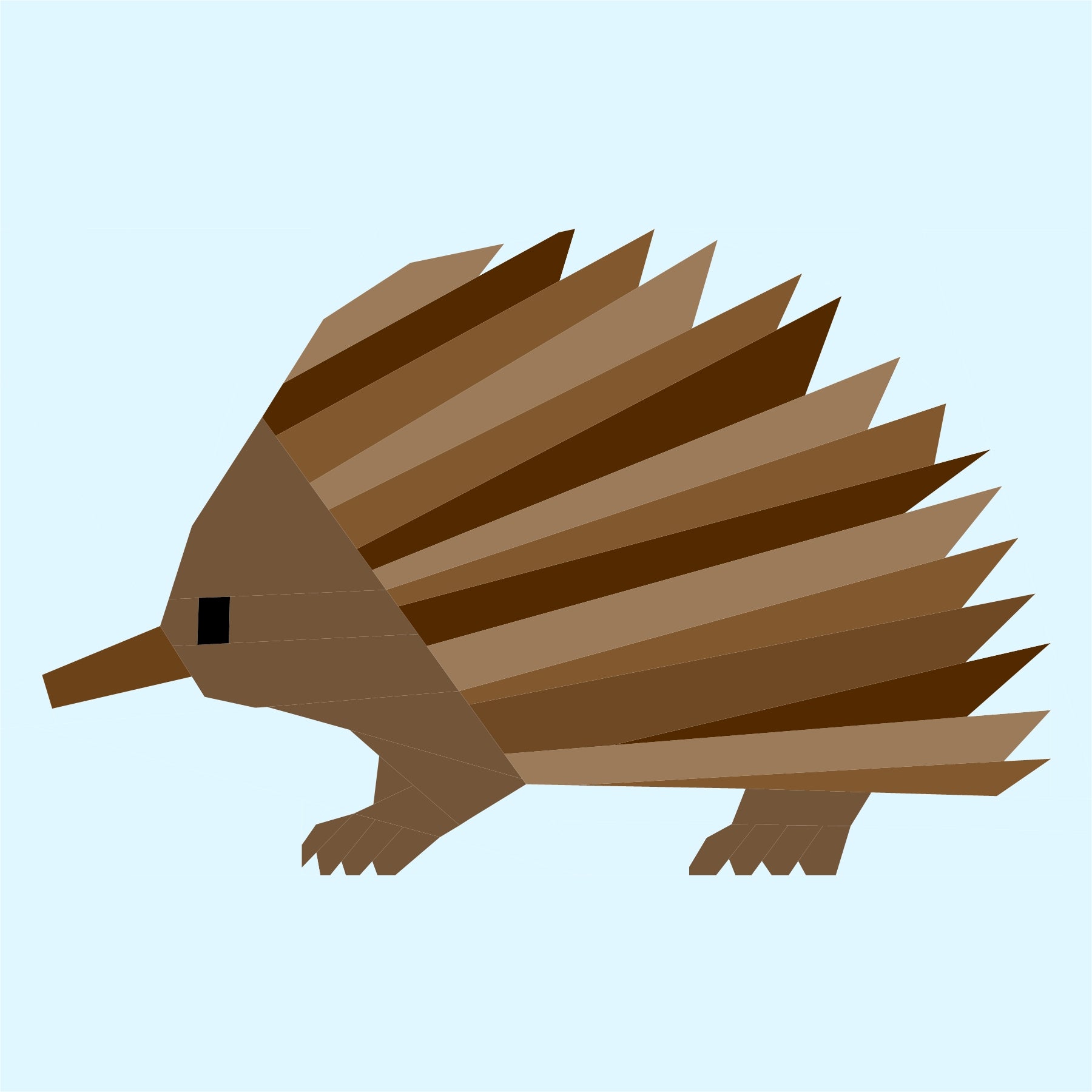 Echidna foundation paper pieced quilt block pattern illustration