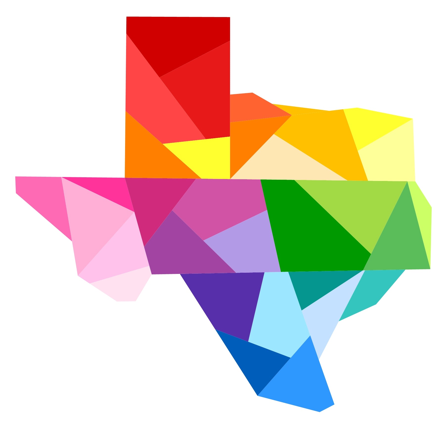 Geometric Texas foundation paper pieced quilt pattern illustration