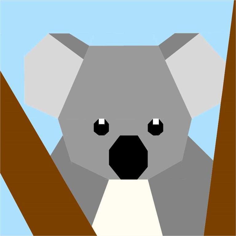 koala paper pieced pattern