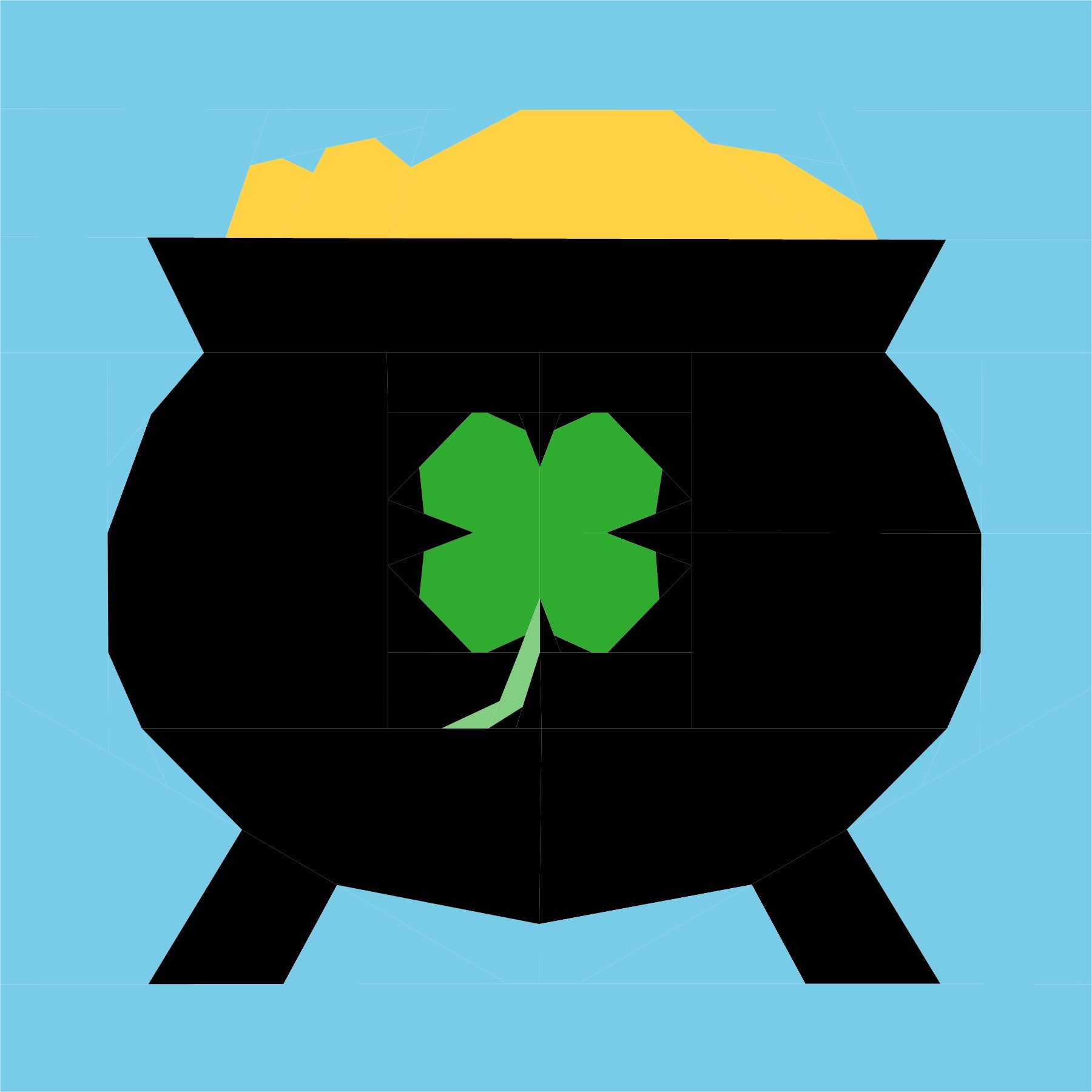 Pot o'Gold Paper Pieced Pattern