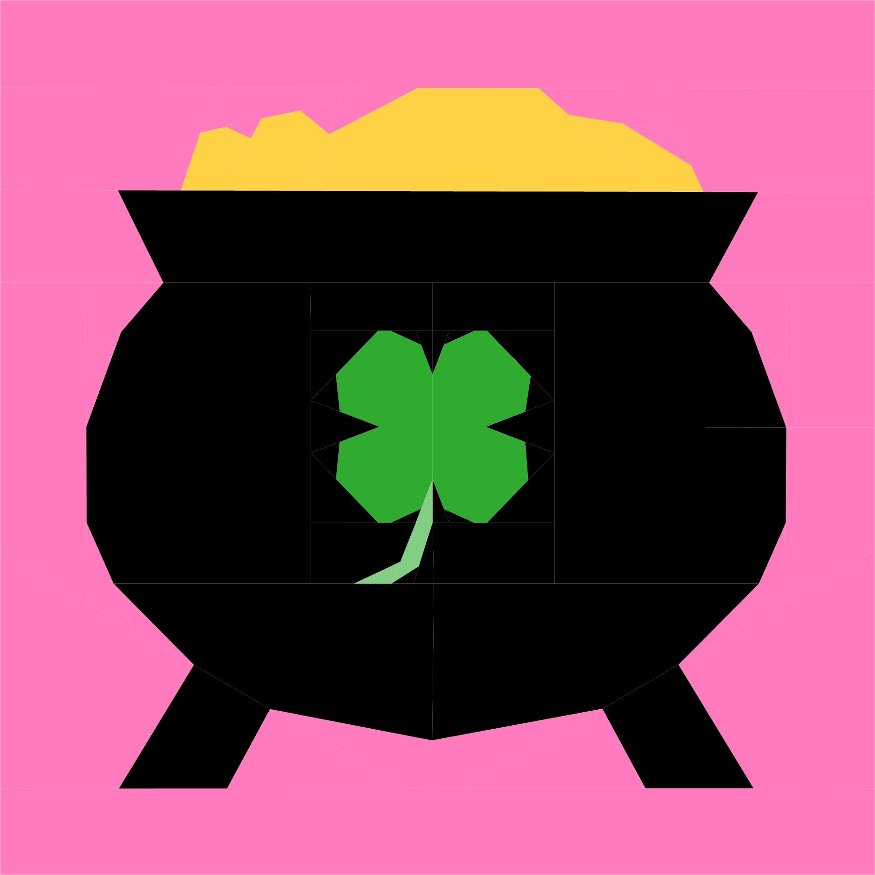 Pot o'Gold Paper Pieced Pattern