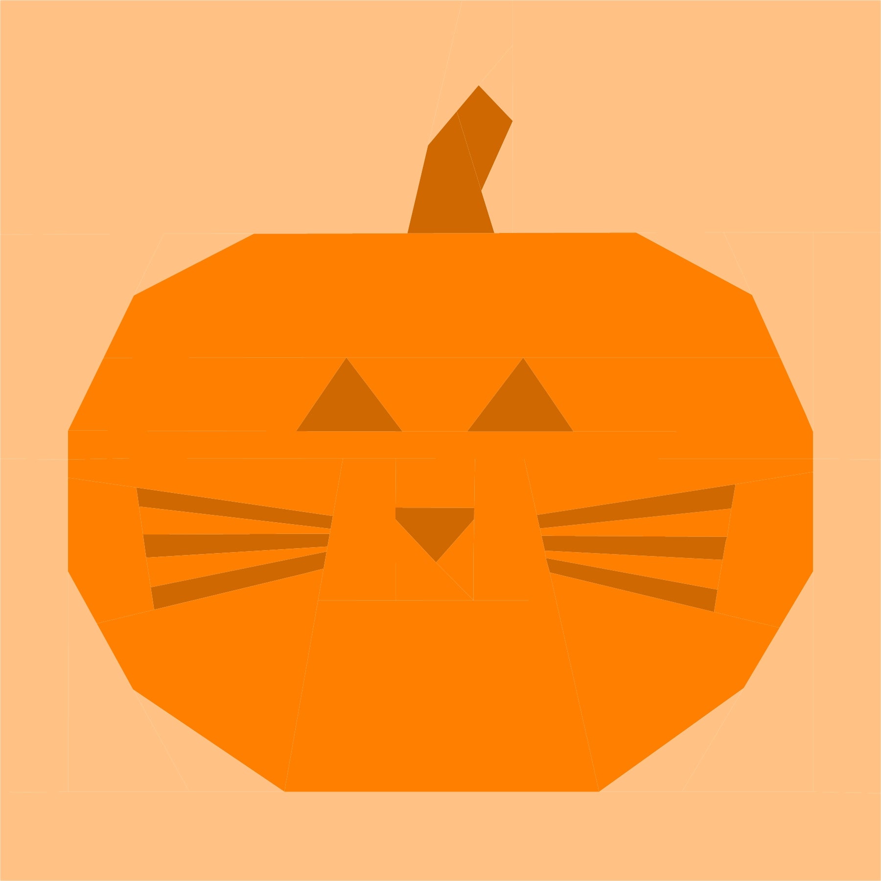 Cat O Lantern Paper Pieced Pattern