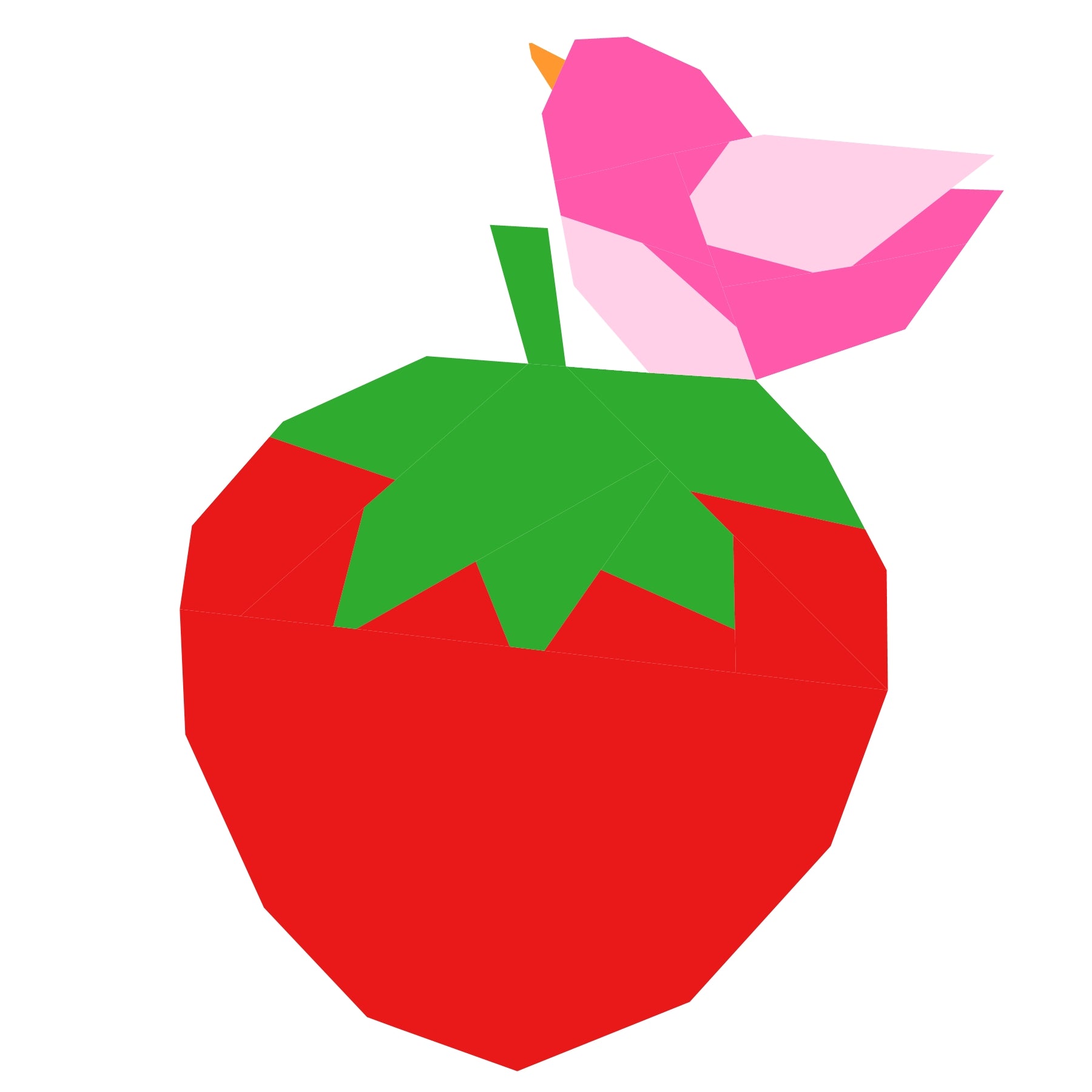 Strawberry Snack Paper Pieced Pattern