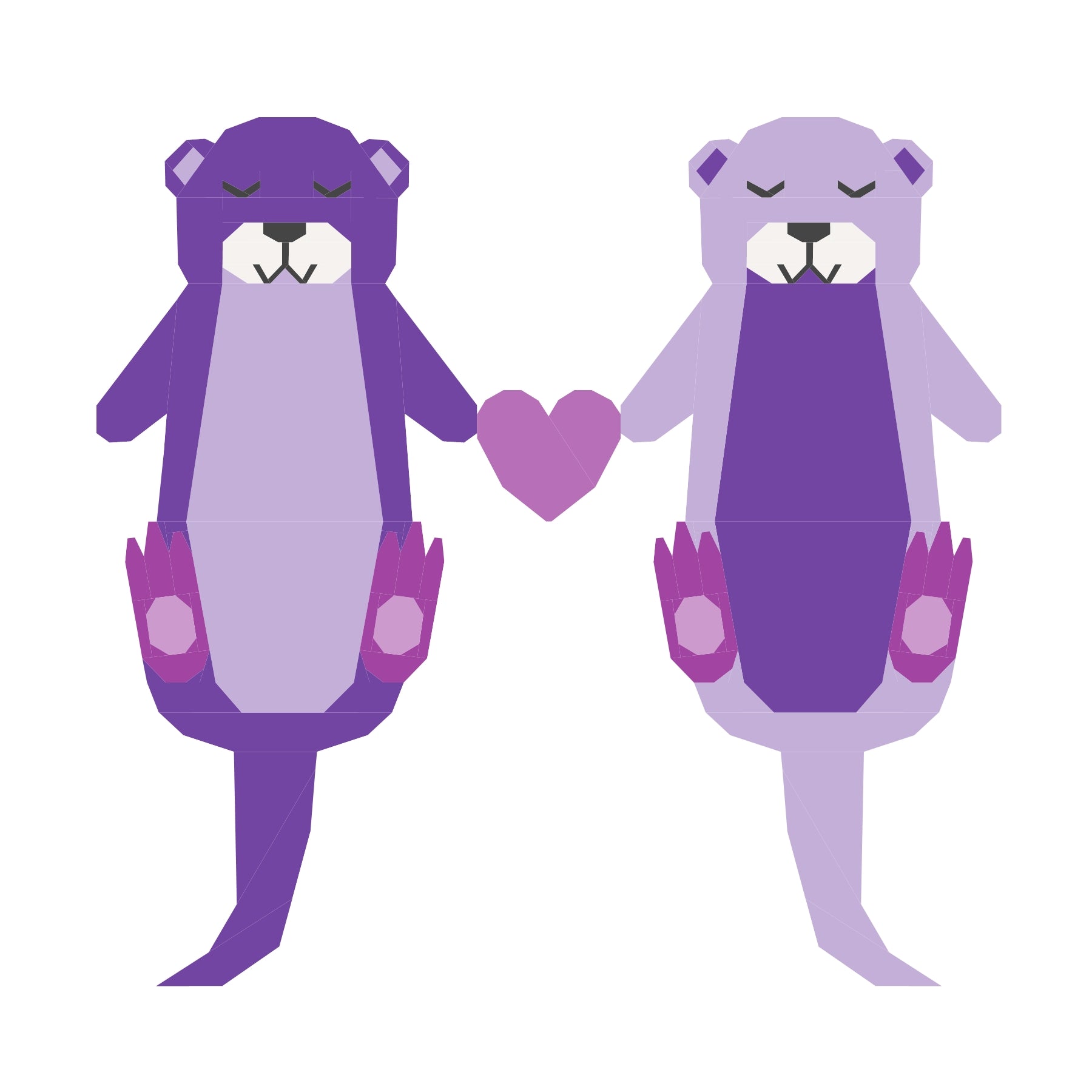 Otterly in Love Paper Pieced Pattern