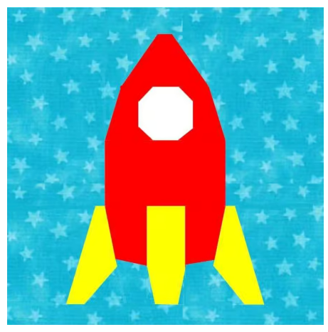 rocket ship foundation paper pieced pattern