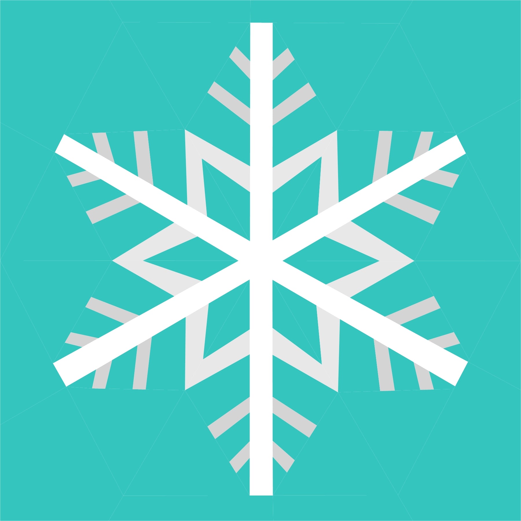 snowflake paper pieced pattern aqua