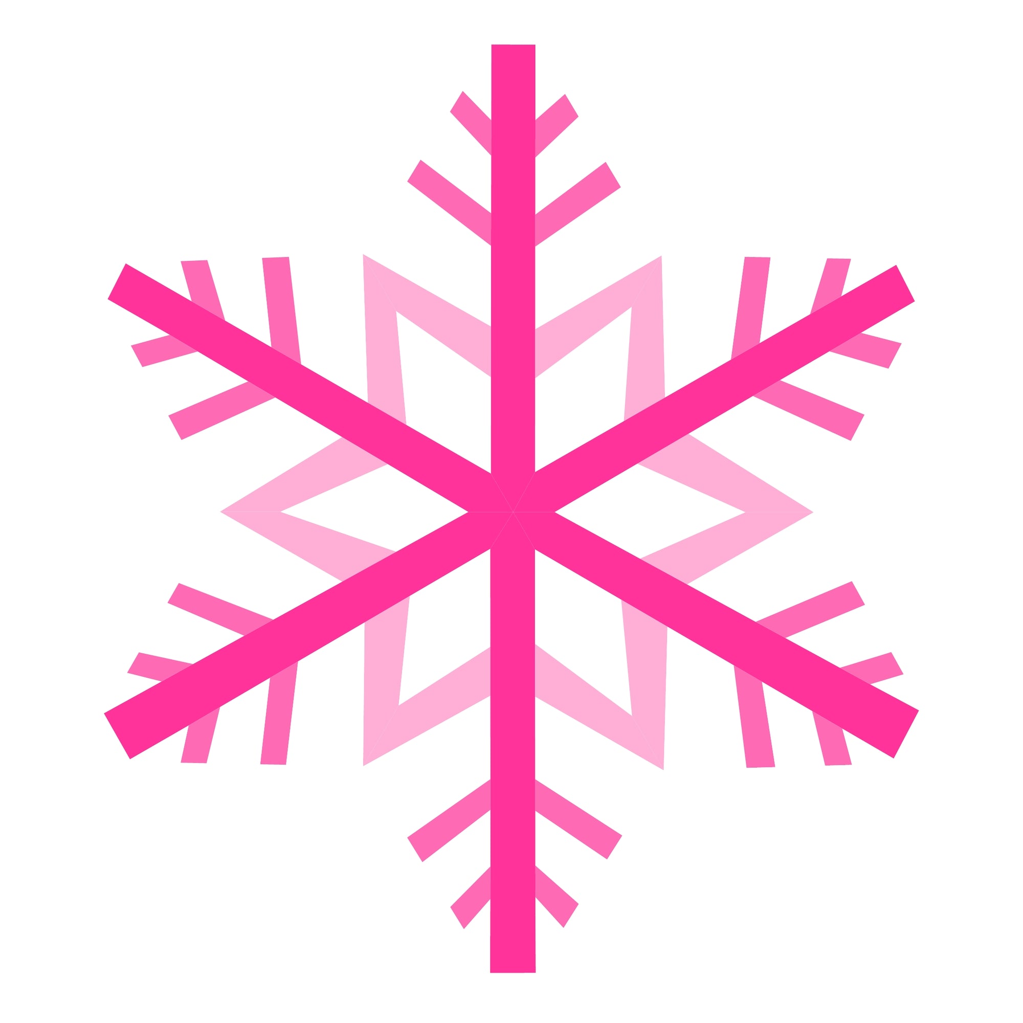 snowflake paper pieced pattern pink