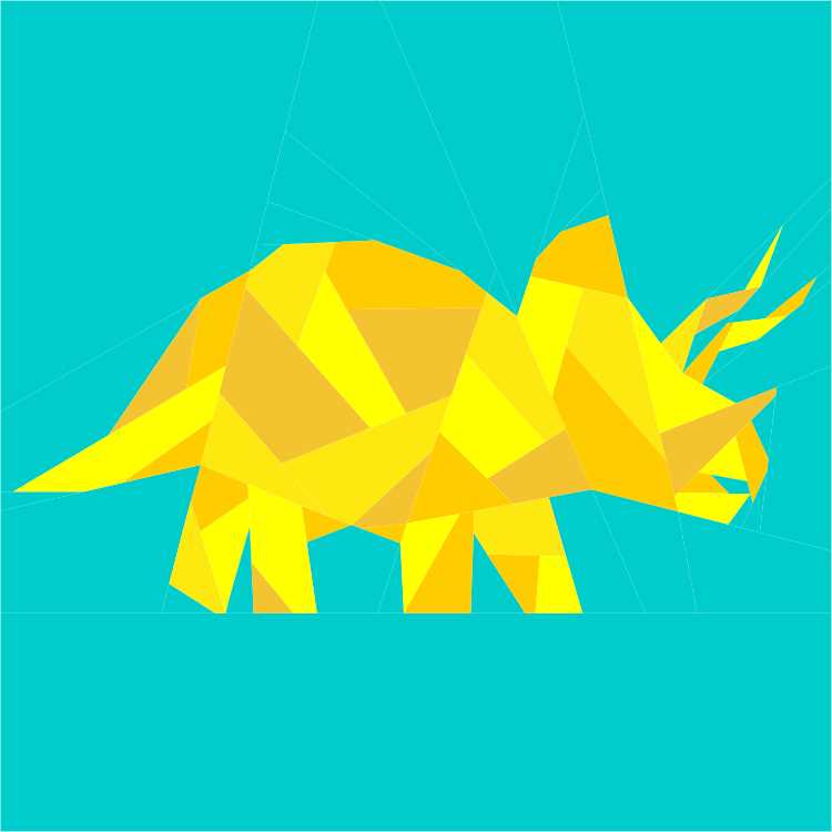 Roar the T-Rex Geometric Dinosaur Paper Pieced Pattern