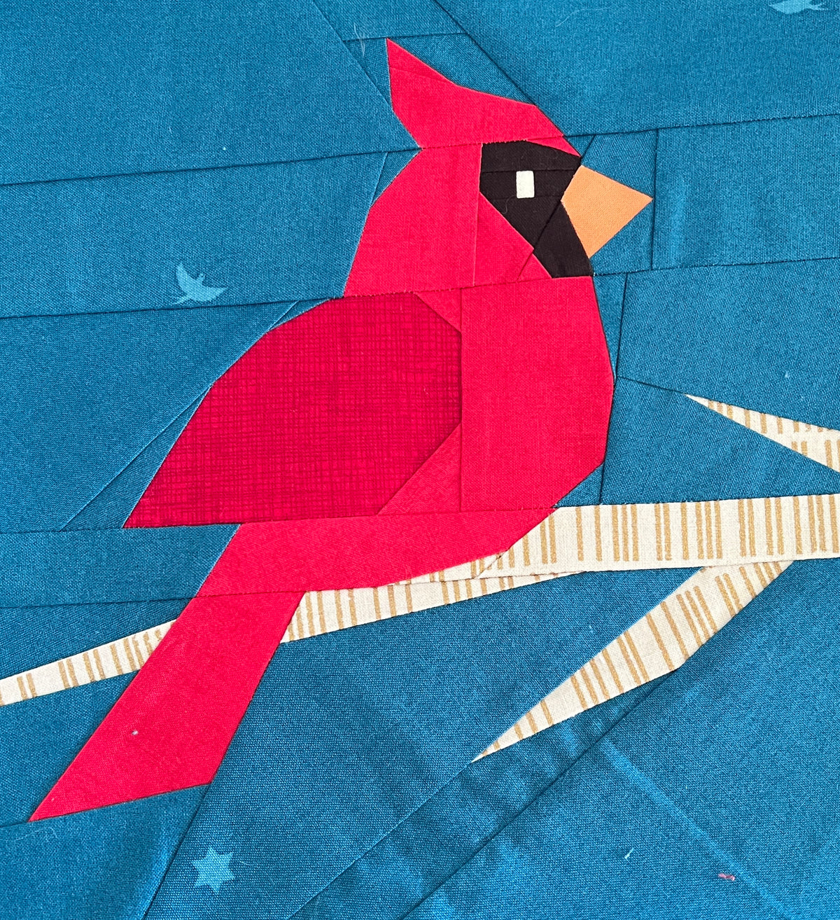 Grid Pattern Cardinal Winter Cardinal Paper Pieced Pattern – Quiet Play Designs